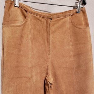 DKNY SUEDE JEANS TAN HEAVY WEIGHT PANTS SZ 4